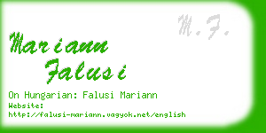 mariann falusi business card